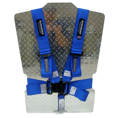 Harness 5pt Blue Indiv Shoulder 3in Pull-Down