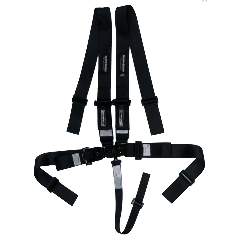 Harness 5pt Black Indiv Shoulder Pull-Down