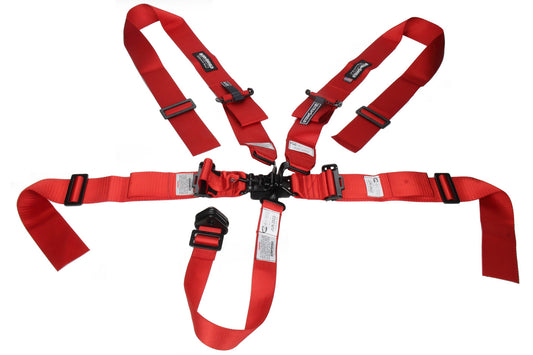 Harness 5pt Red Indiv Shoulder Pull-Down