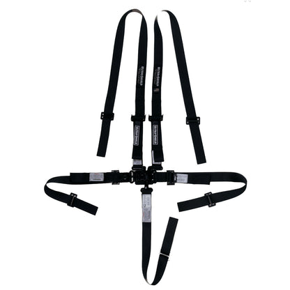 Harness 5pt Black Indiv Shoulder 2in Pull-Down