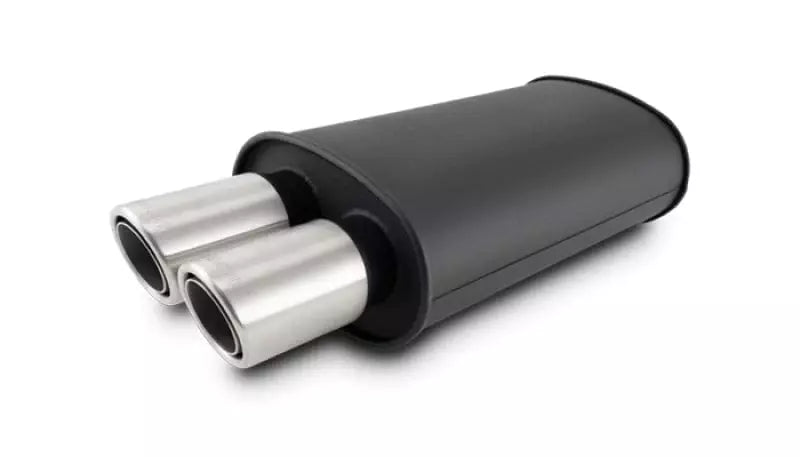 Streetpower Flat Black Oval Muffler 3in Inlet