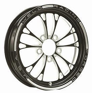 V-Series Frnt Drag Wheel Blk 15x3.5 5x4.75BC 2.25