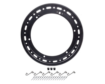 15in 16 Hole Bead Lock Ring w/6-Tabs - Black