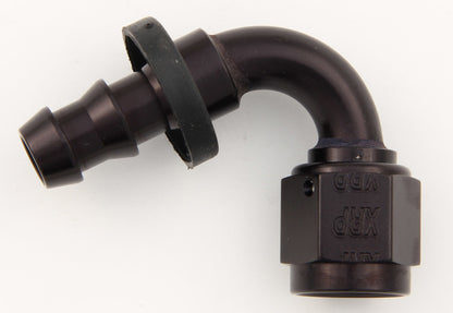 #10 120 Deg Push-On Hose End Black