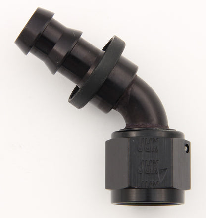 #10 60 Deg Push-On Hose End Black