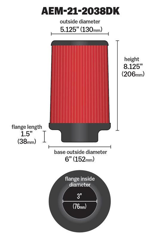 AEM DryFlow Air Filter