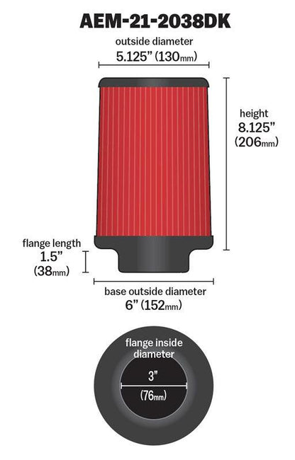 AEM DryFlow Air Filter