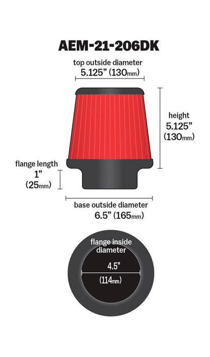 AEM DryFlow Air Filter