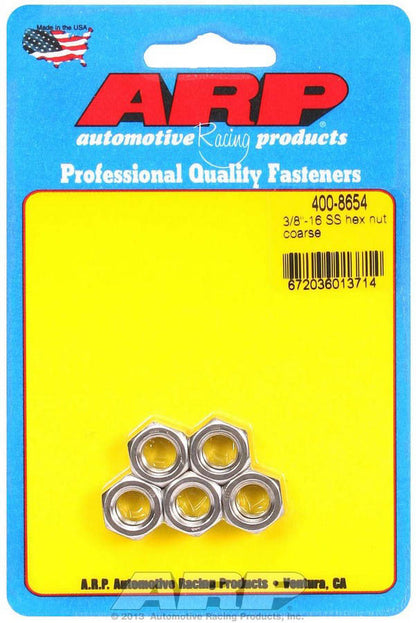 S/S Hex Nuts - 3/8-16 5