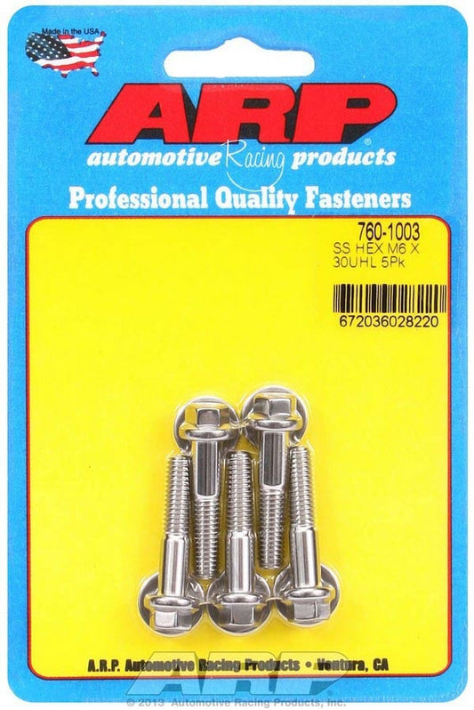 S/S Bolt Kit - 6pt. 5 6mm x 1.00 x 30mm