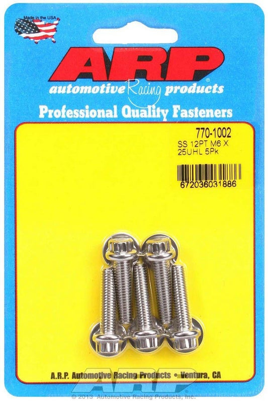 S/S Bolt Kit - 12pt. 5 6mm x 1.00 x 25