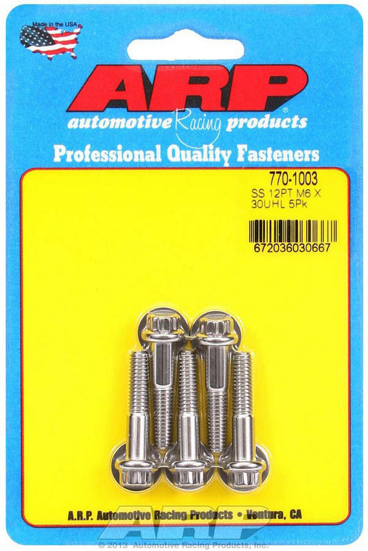 S/S Bolt Kit - 12pt. 5 6mm x 1.00 x 30