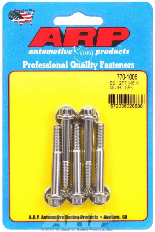 S/S Bolt Kit - 12pt. 5 6mm x 1.00 x 45mm