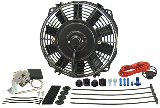 9in Fan Straight Blade Fan &Thermostat 475 CFM