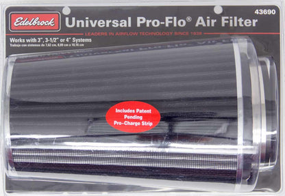 Pro-Flo Air Filter Cone 10.5 Tall Black/Chrome