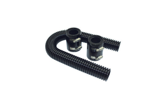 Radiator Hose Kit 24in w/Aluminum Caps Black