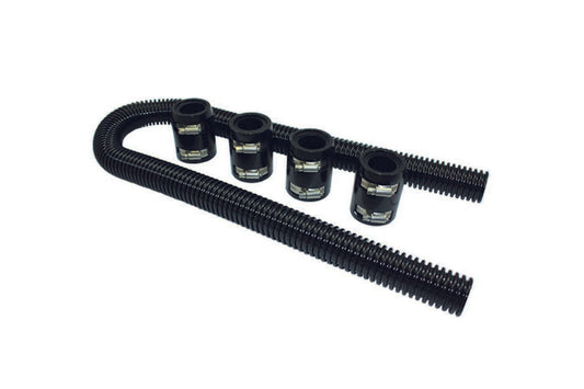 Radiator Hose Kit 48in w/Aluminum Caps Black