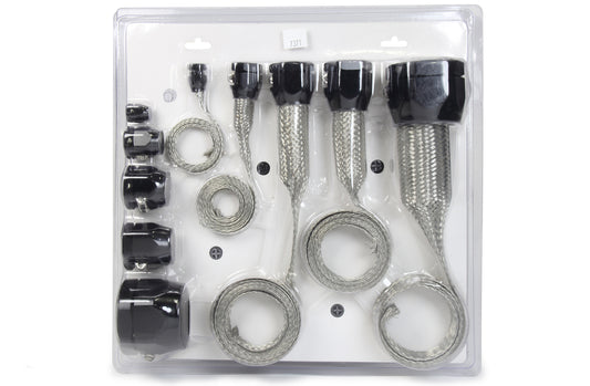 Hose Sleeving Kit Black Braided Stainless Steel