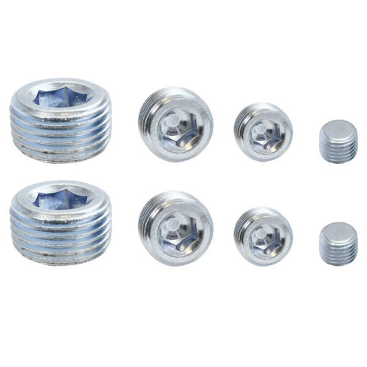 Pipe Plugs Allen Head Zinc 8Pcs.