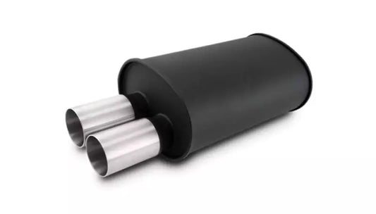 Streetpower Flat Black Oval Muffler 3in Inlet